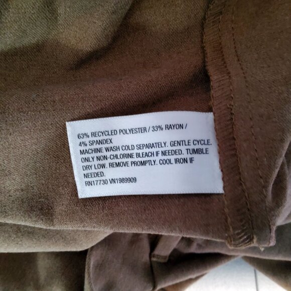 A New Day Womens Brown Pants Size M Elastic waistband for comfort - Picture 8 of 10